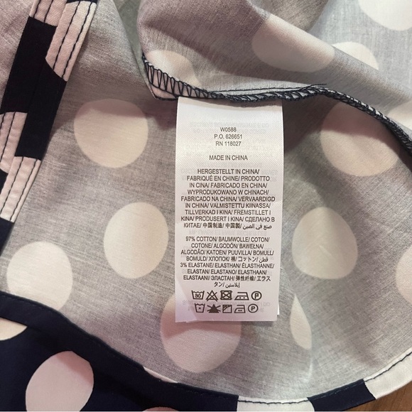 Boden Dress Women's 4 US Navy Polka Dot Belted A-Line Soft Cotton Pockets NWT - Picture 12 of 12